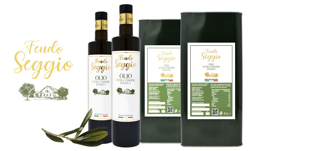 Olio extravergine di oliva Feudo Seggio - prodotto nella valle del Belìce da olive Nocellara.